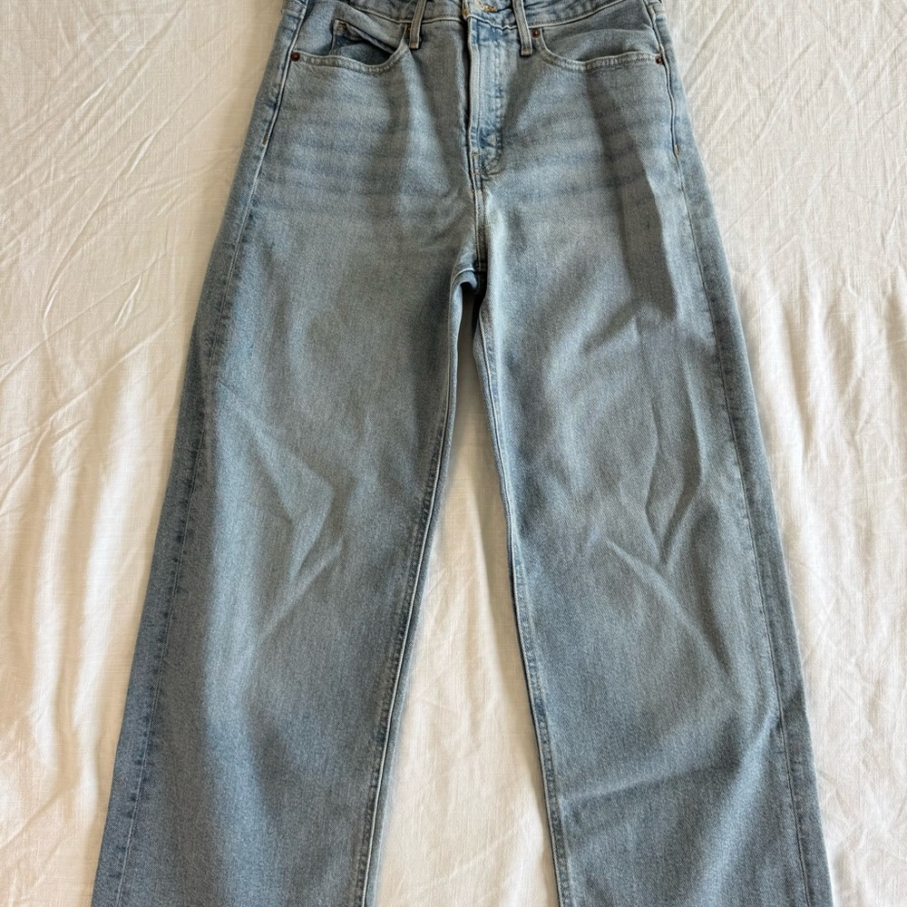 Old Navy Sky-High Wide Leg Jeans - Light Blue